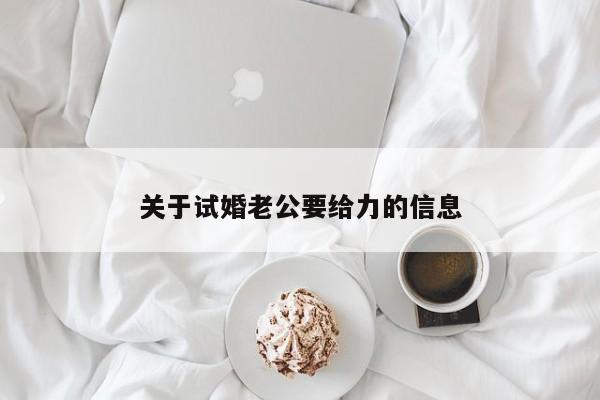 关于试婚老公要给力的信息